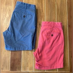2 pairs of J. Crew 7” inseam size 30 shorts for men.